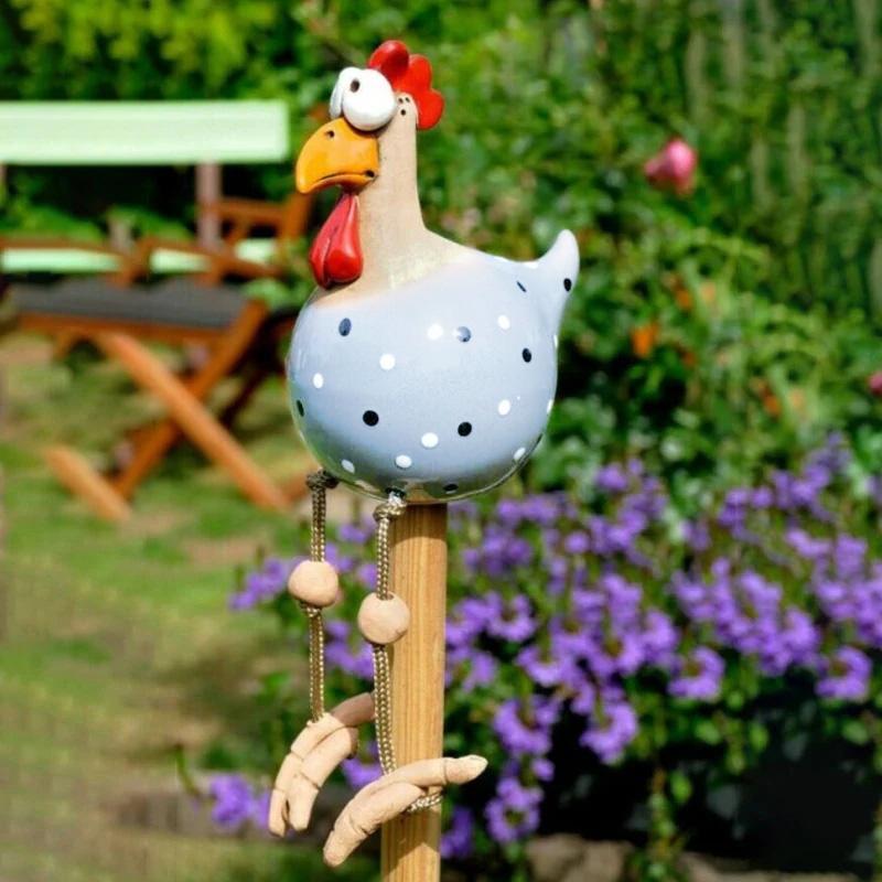 Jouet Drôle de Poulet Décor pour Jardin