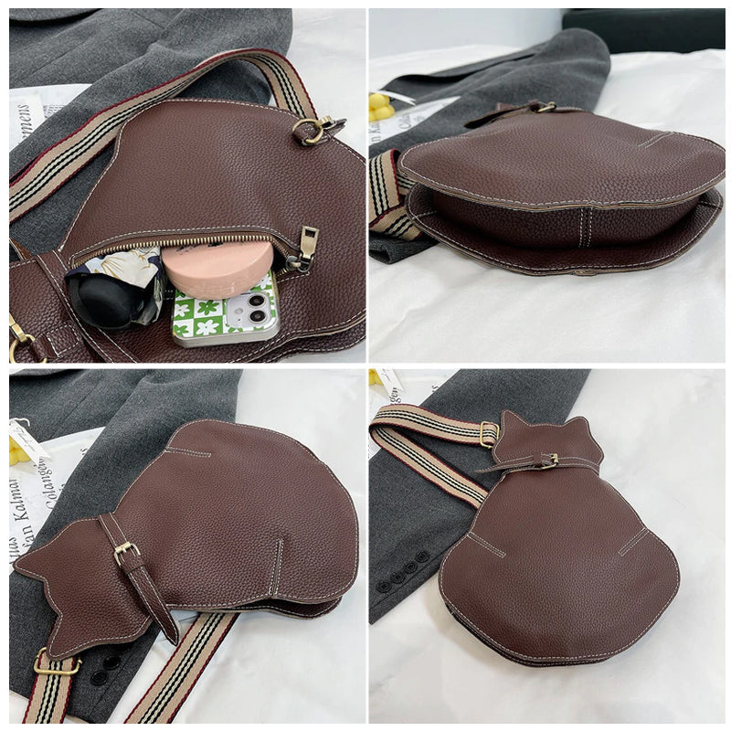 Sac à bandoulière en forme de chat