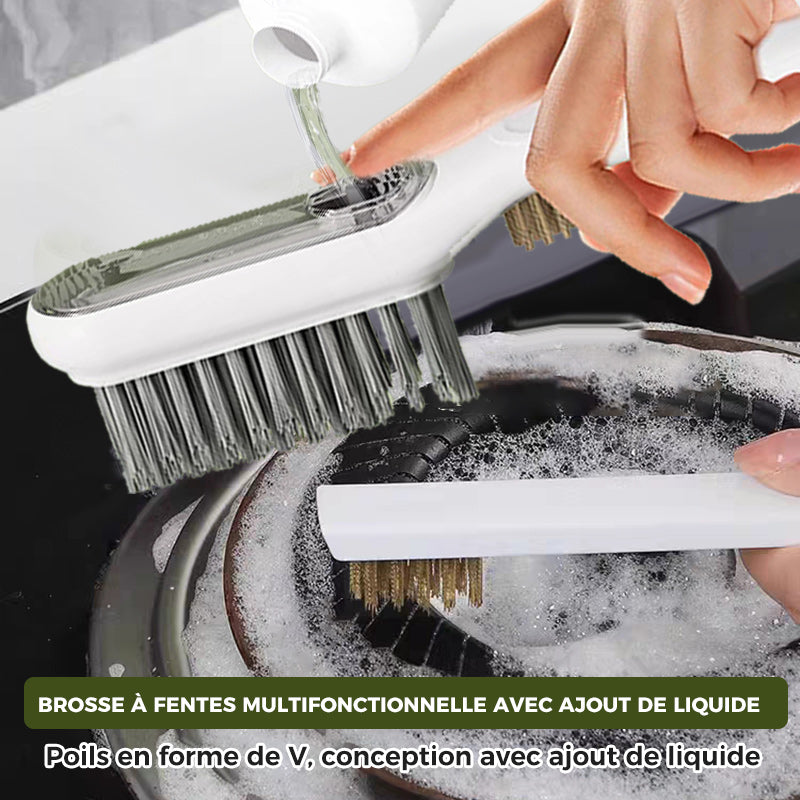 Brosse à récurer liquide 2 en 1
