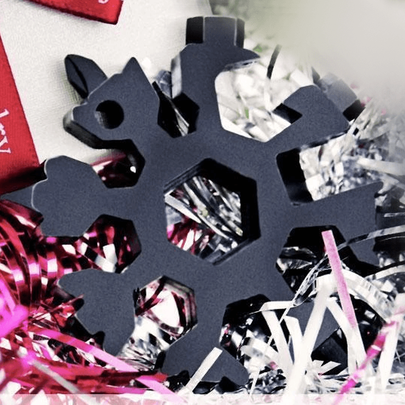 🎁Vente de Noël🎁Outil multifonction flocons de neige en acier inoxydable 18 en 1