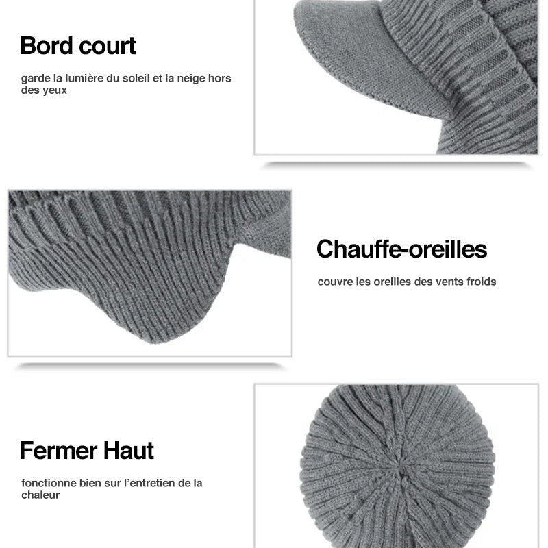 Équitation en Plein Air Élastique Protection d’Oreille Chaude Tricot Chapeau