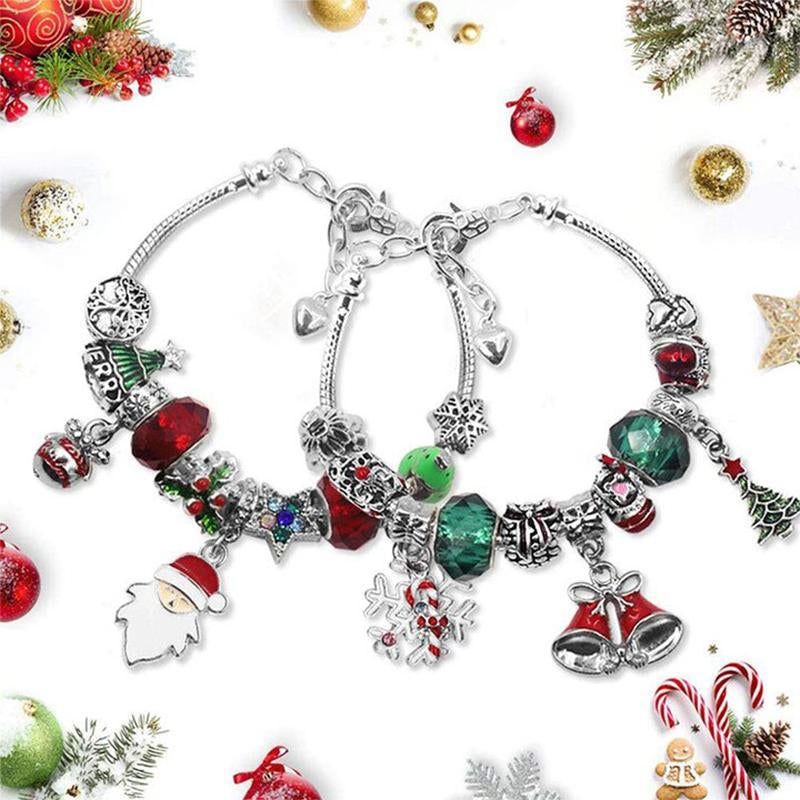 🎁Calendrier De Compte à Rebours 24 jours Bricolage Perlé Boîte Aveugle Cadeau De Noël Bracelet