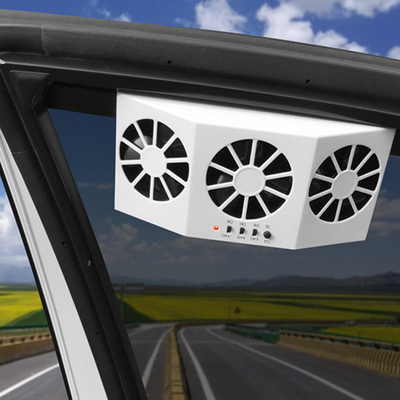 Ventilateur d'aération de fenêtre de voiture à énergie solaire