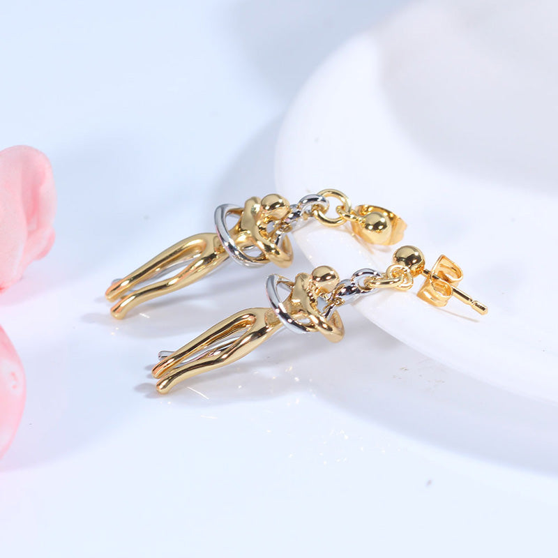 💕Collier et Boucles d'Oreilles Le Conte de Deux Amoureux