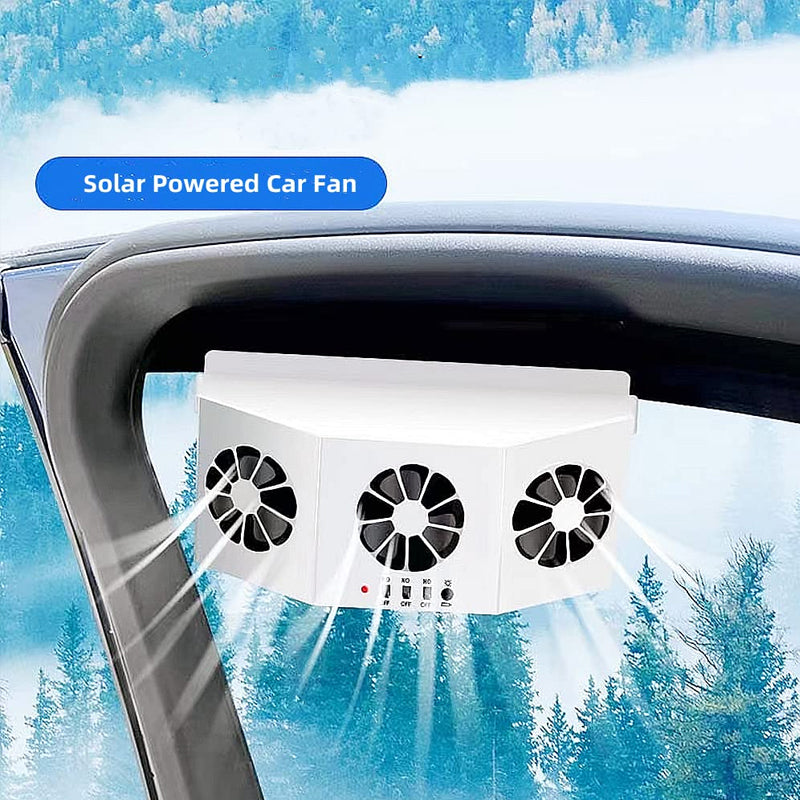 Ventilateur d'aération de fenêtre de voiture à énergie solaire