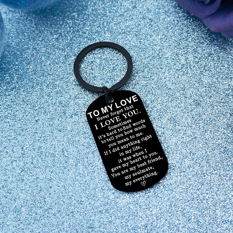 TO MY LOVE - Porte-clés motivant en acier inoxydable