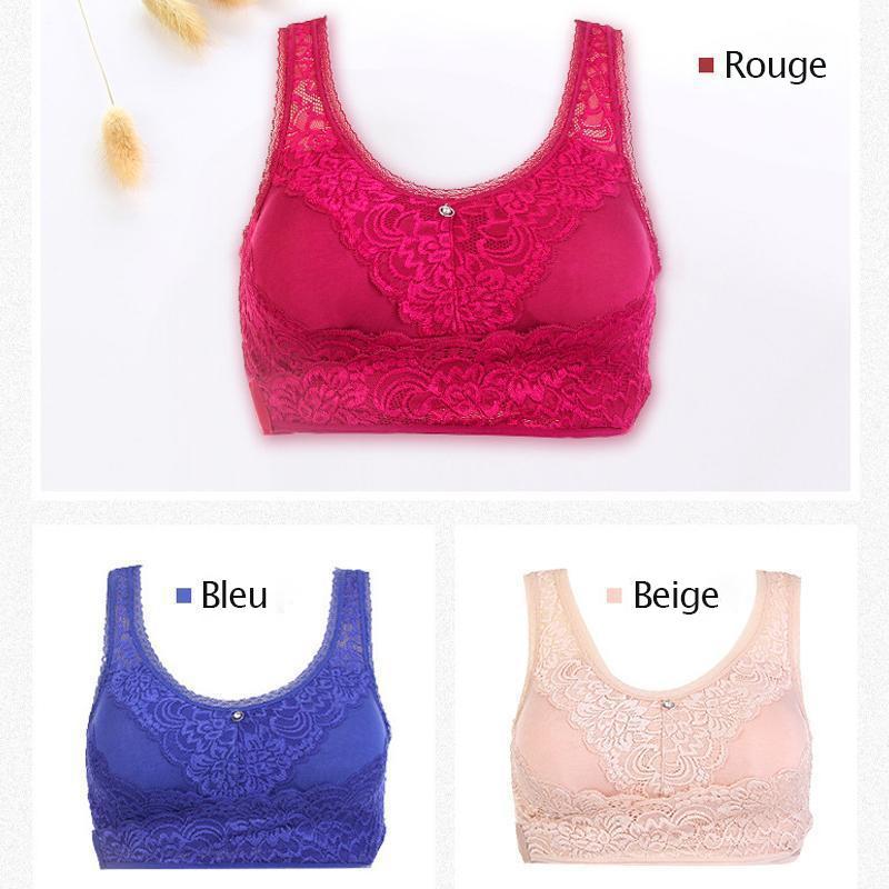 Soutien-gorge sans armatures en dentelle avec boucle latérale sur le côté