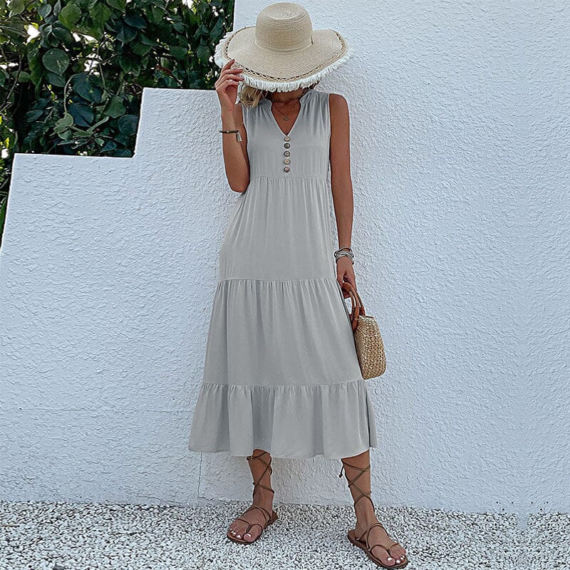 Robe Débardeur avec Boutons