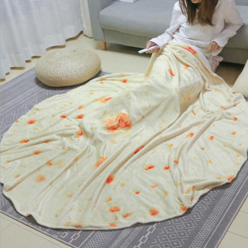Couverture à crêpes de maïs en velours corail