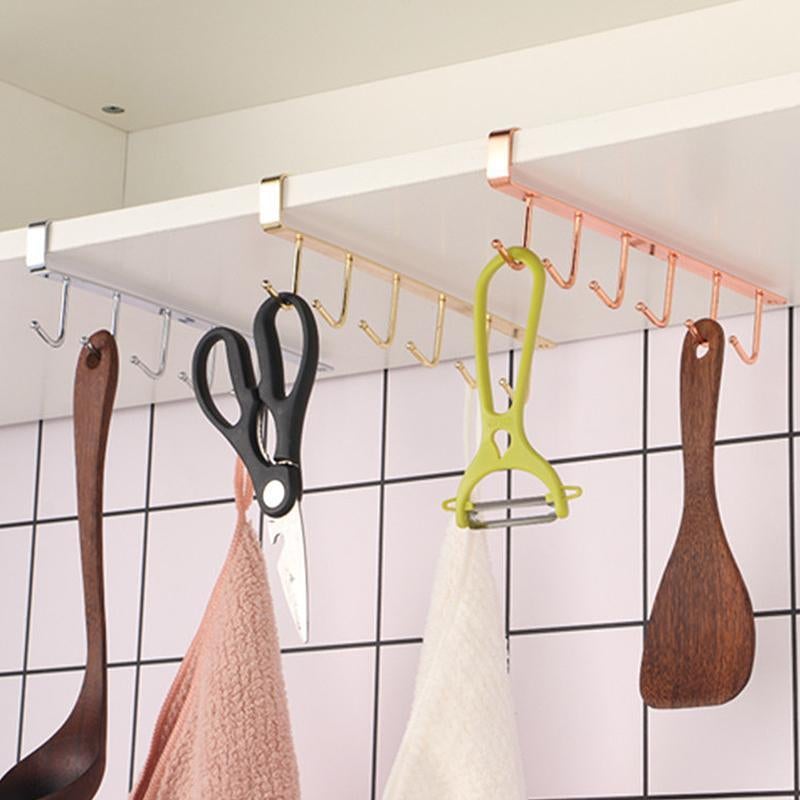 Support Ă Crochets Multifonctionnel sous Armoire