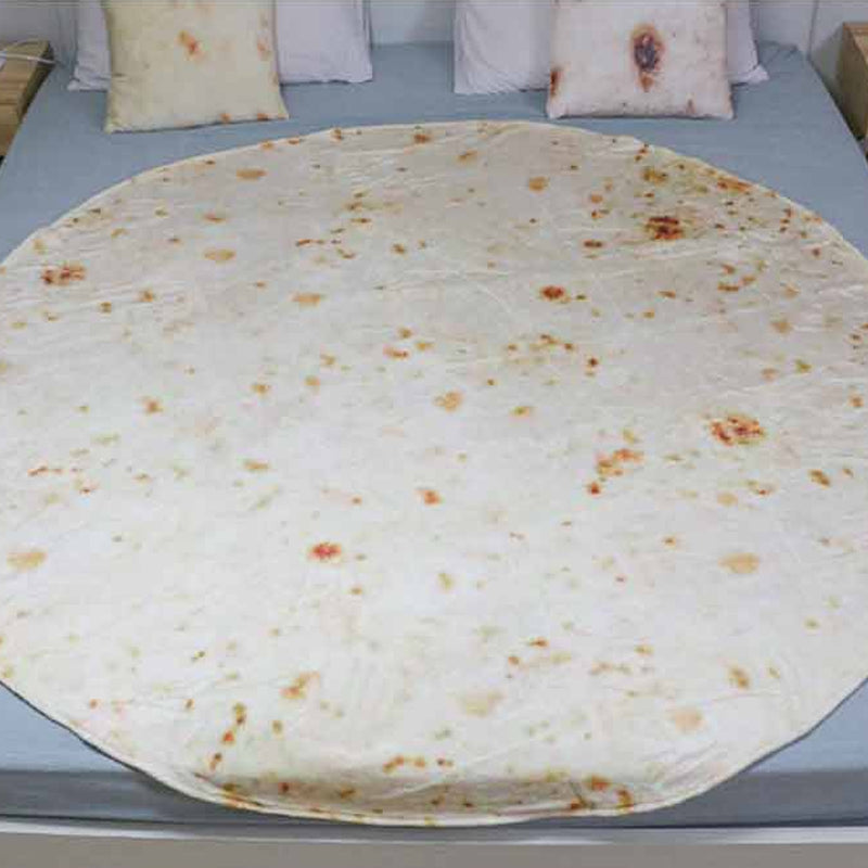 Couverture à crêpes de maïs en velours corail