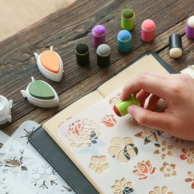 🧑🎨Couverture de doigt de tampon encreur bricolage créatif💖