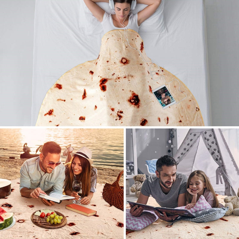 Couverture à crêpes de maïs en velours corail