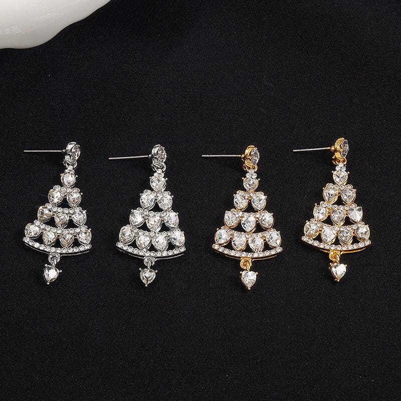 Boucles d'oreilles sapin de Noël scintillantes