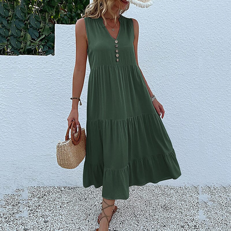 Robe Débardeur avec Boutons