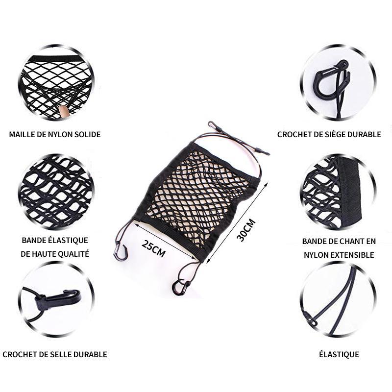 🚗Sac Filet de Rangement pour Voiture Organisateur pour Siège d'Auto