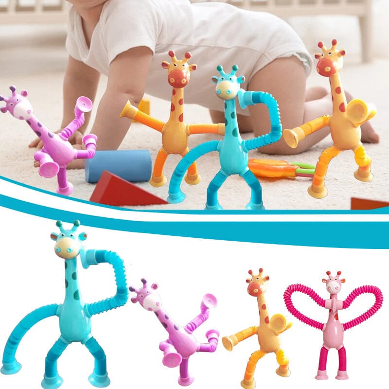 😍Jouet girafe télescopique avec ventouse