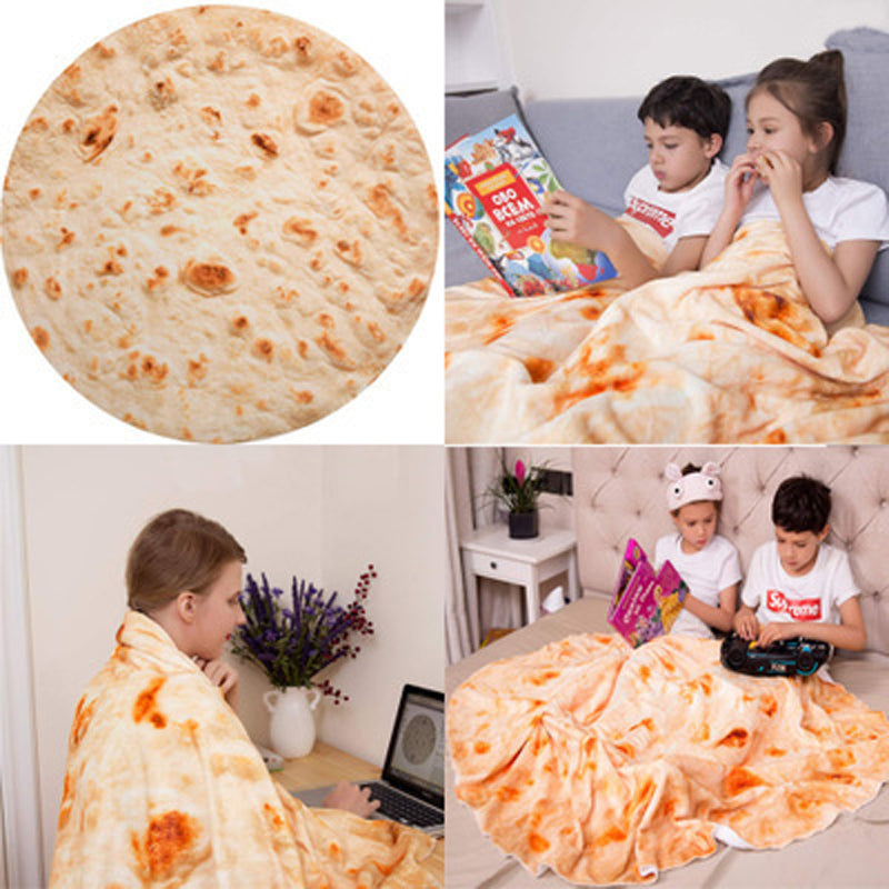 Couverture à crêpes de maïs en velours corail