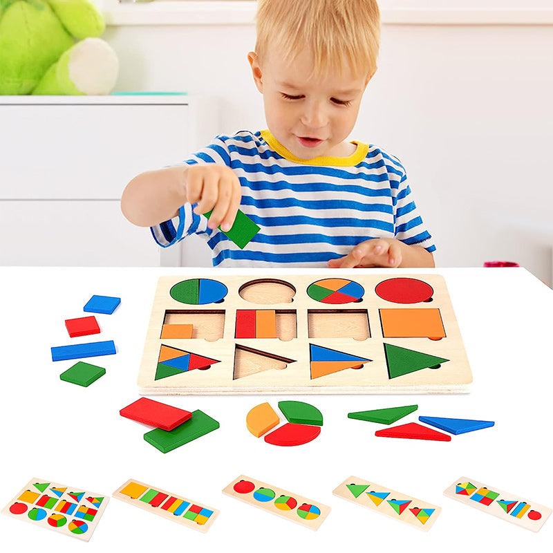 🖼️🎨Jeu de Tri en Bois avec Formes Géométriques🖼️