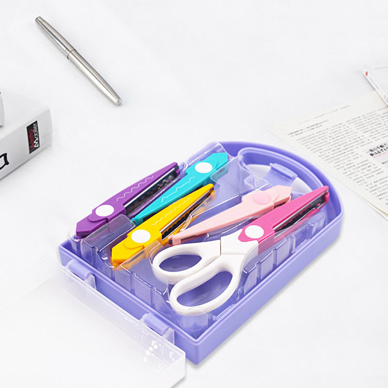 Set de ciseaux pour papier décoratif(5 en 1)