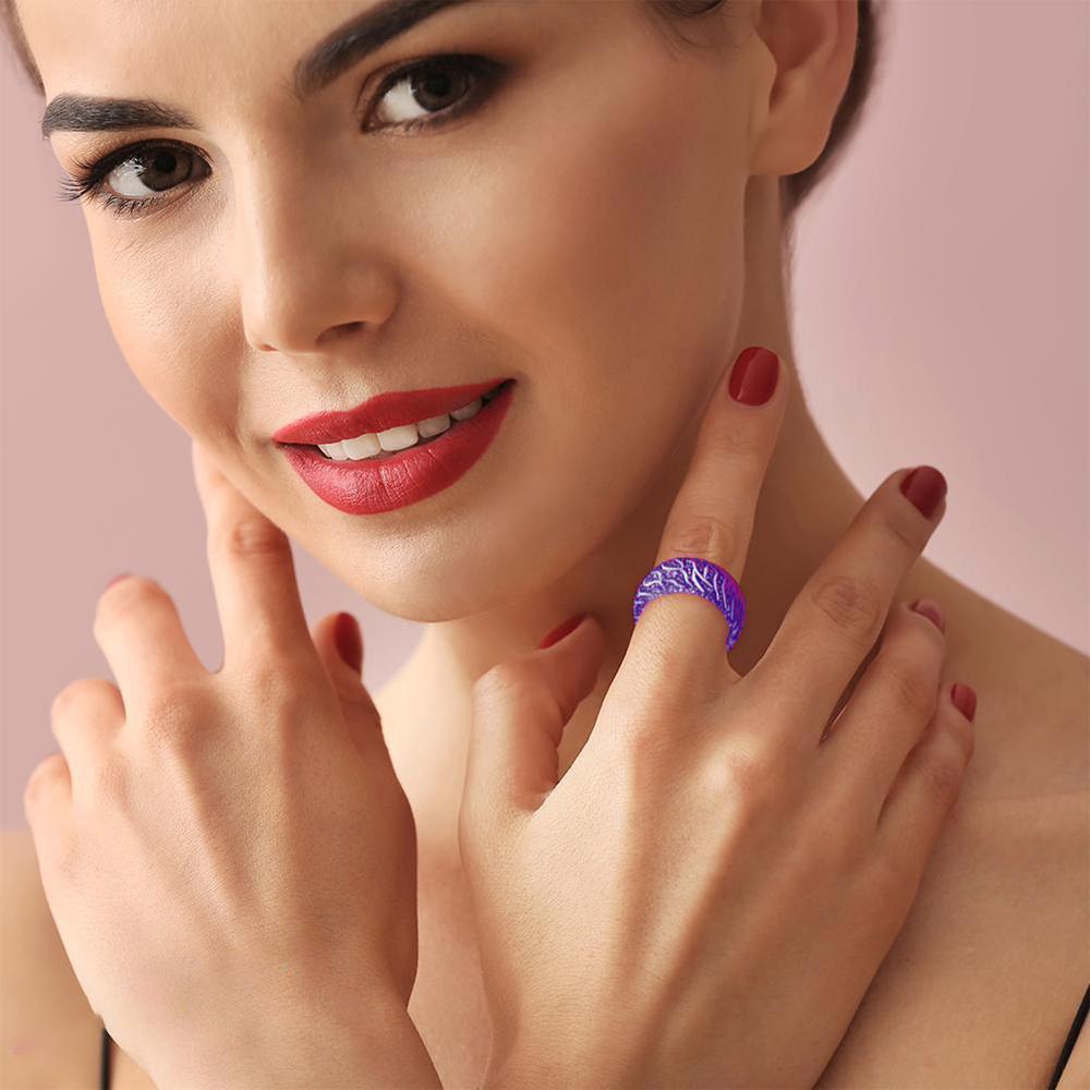 Bague Lumineuse Colorée en Résine