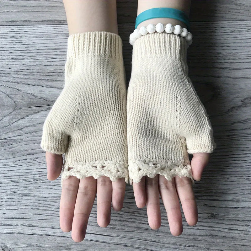 Gants chauds brodés