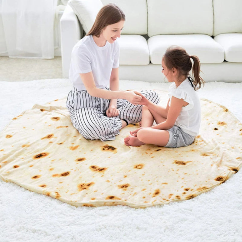 Couverture à crêpes de maïs en velours corail