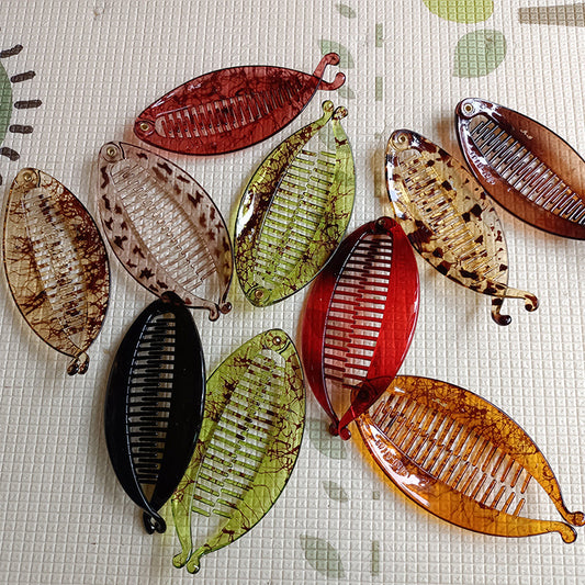 Nouvelle Conception Acétate Banane Motif Poignées de Cheveux