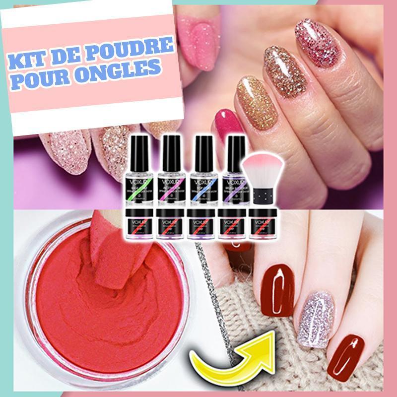 Kit de poudre pour tremper les ongles
