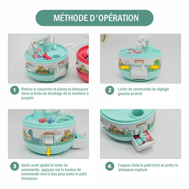 🌲Mini jouets de machine à griffes de dinosaure