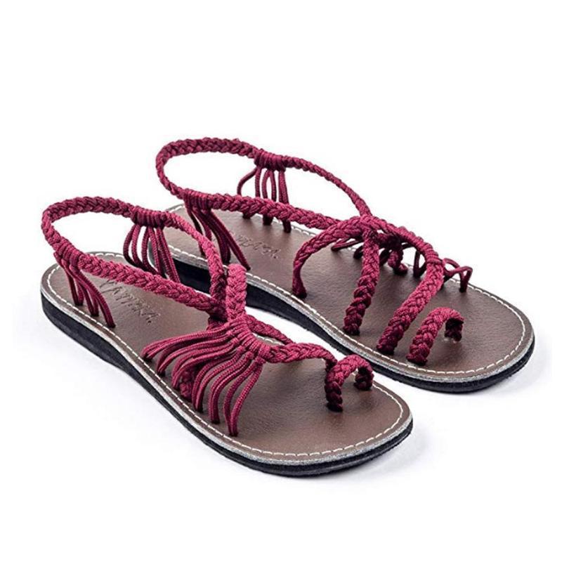 Sandales Tressées Confortable à la Mode