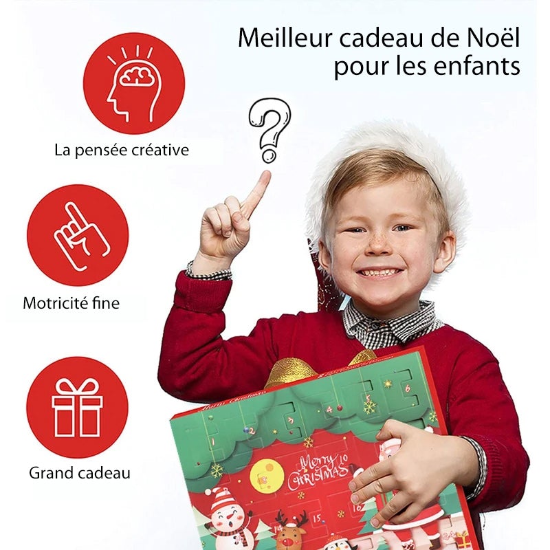 🎁Calendrier De Compte à Rebours 24 jours Bricolage Perlé Boîte Aveugle Cadeau De Noël Bracelet