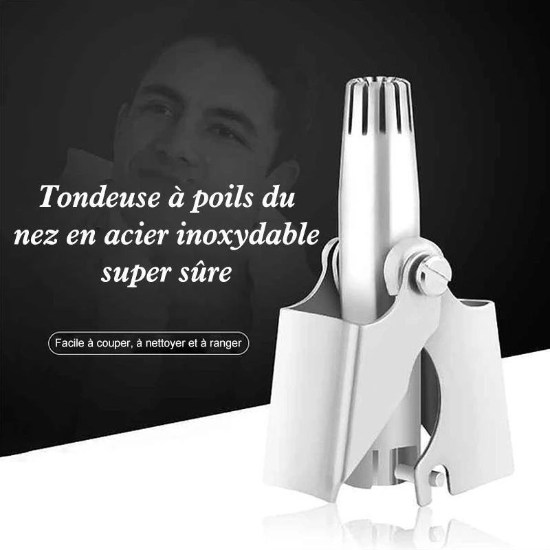 Tondeuse Ă Poils De Nez Manuel en Acier Inoxydable