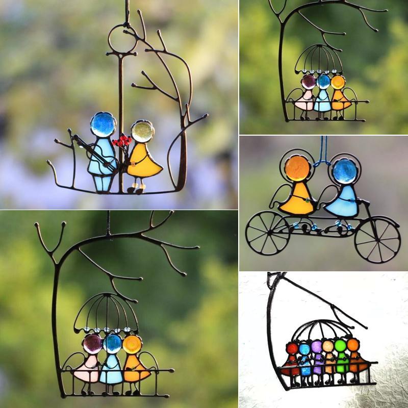 đTentures de Vitrail Attrape-soleil Cadeau Art de DĂ©coration
