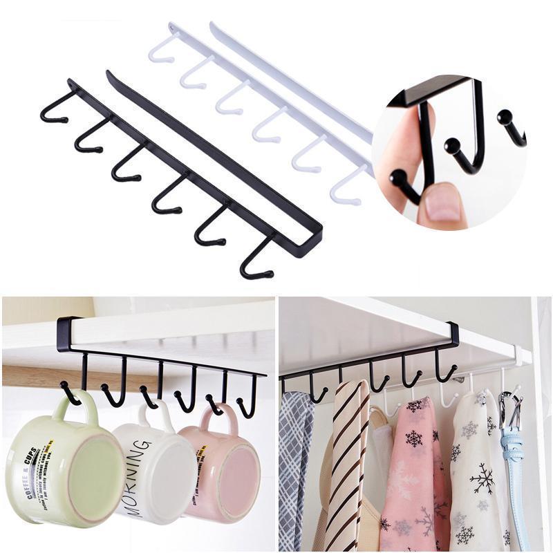 Support Ă Crochets Multifonctionnel sous Armoire