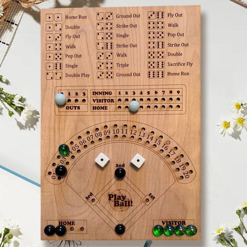 Jeu de plateau de dés de baseball
