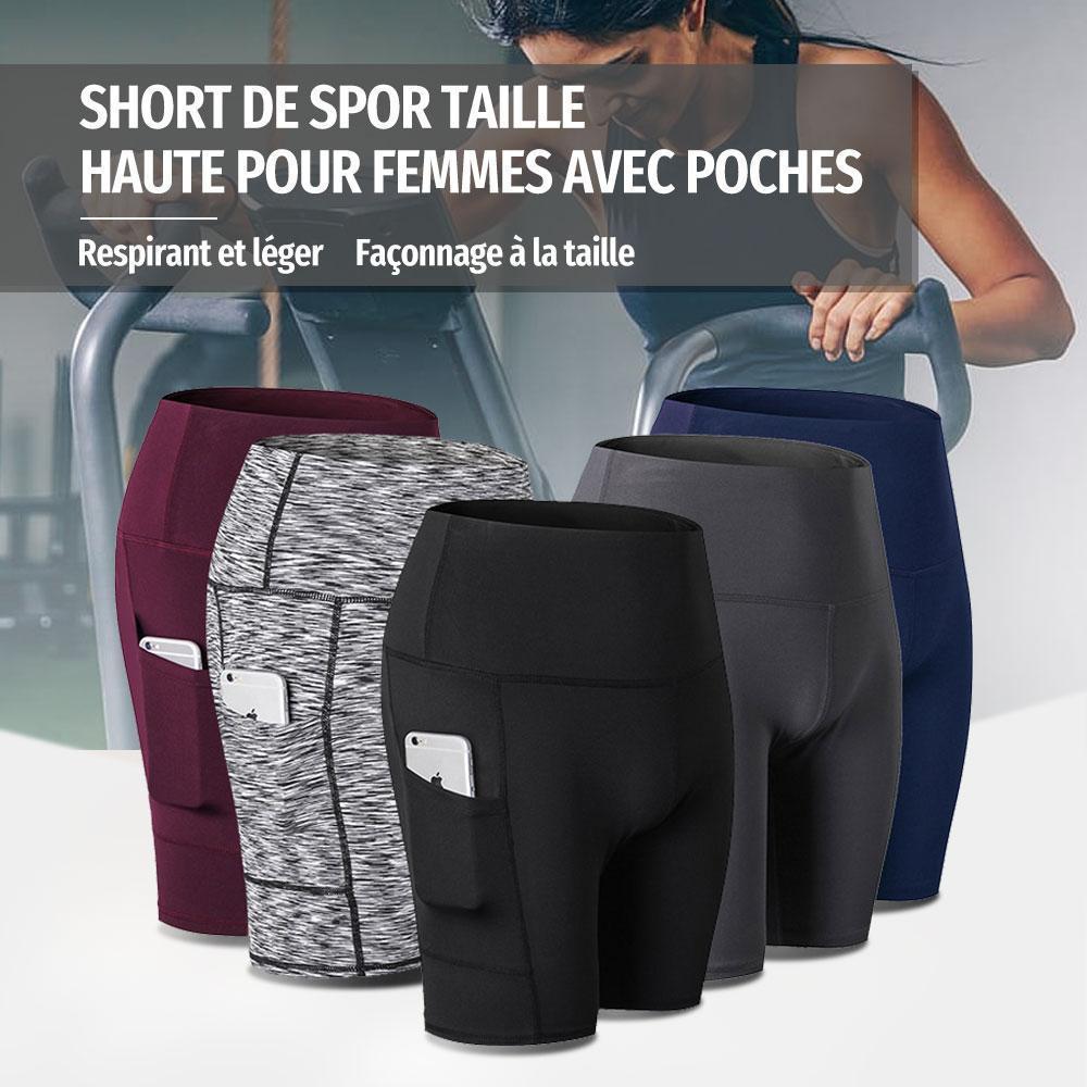 Short De Sport Taille Haute pour Femmes