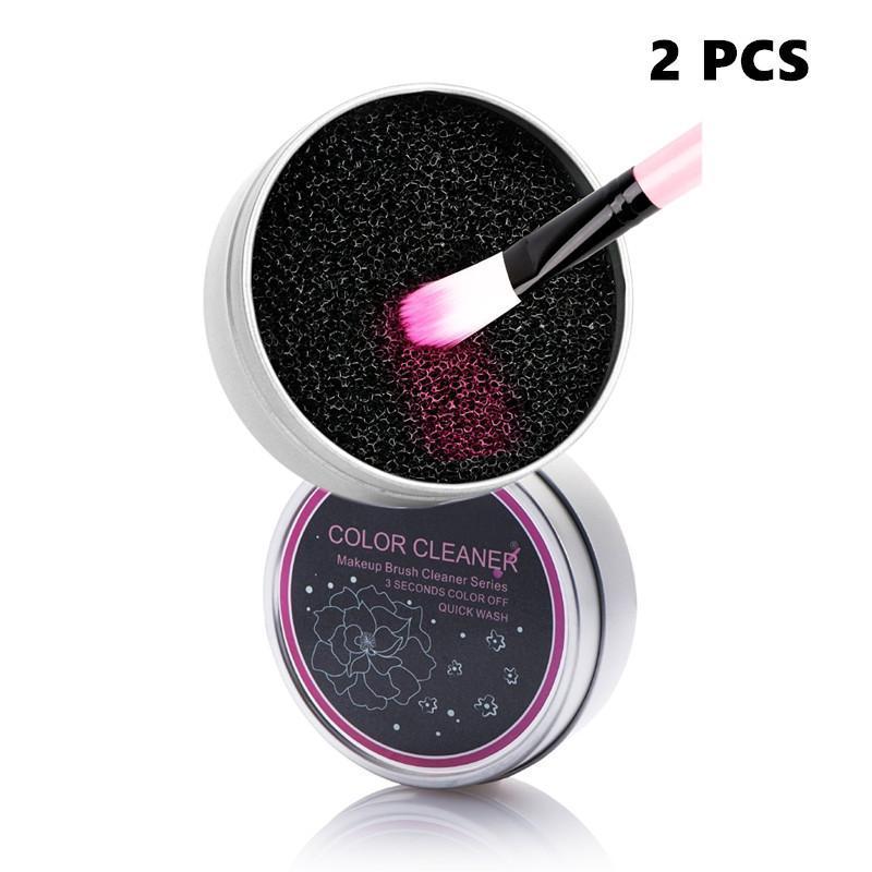 Éponge Efficace et Réutilisable pour Nettoyer Votre Brosse de Maquillage