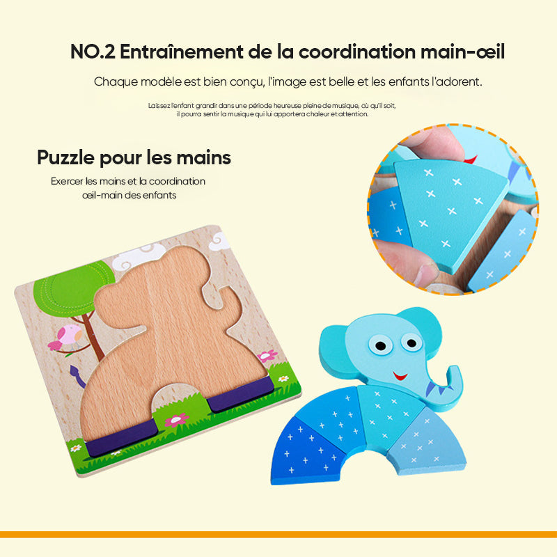 Puzzle stéréo des animaux