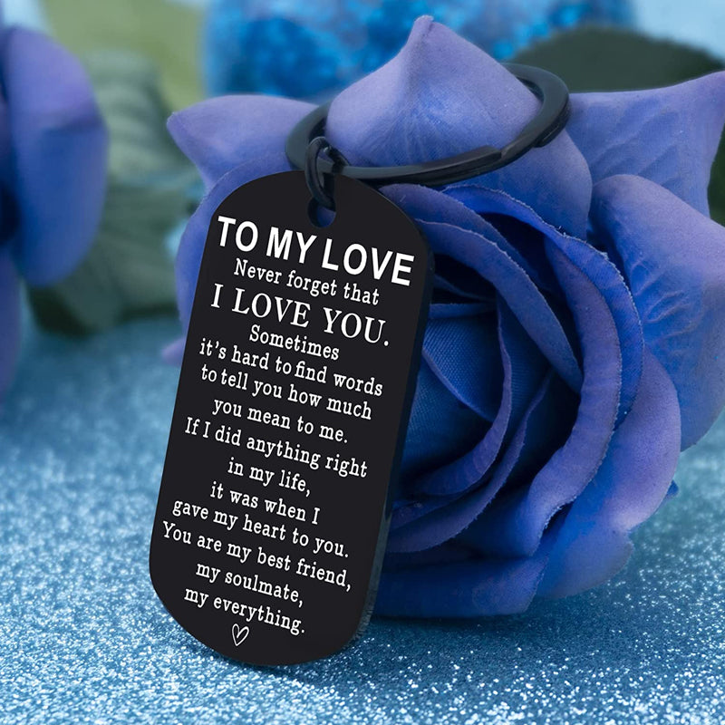 TO MY LOVE - Porte-clés motivant en acier inoxydable
