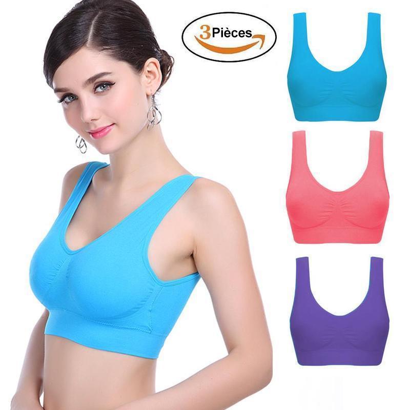 Soutien-Gorge de Sport Confortable Respirant-3 Pièces