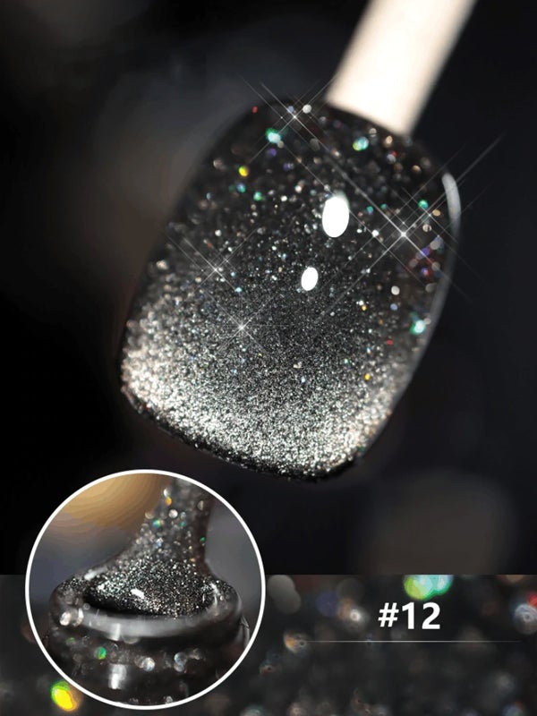 🎉Vernis à Ongles œil de Chat Laser Diamanté