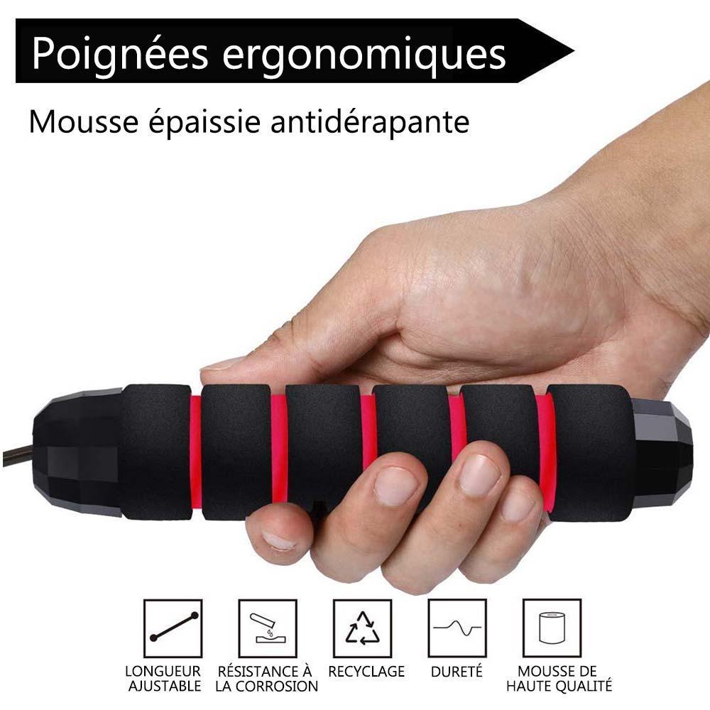 Corde à Sauter en Acier Ergonomique