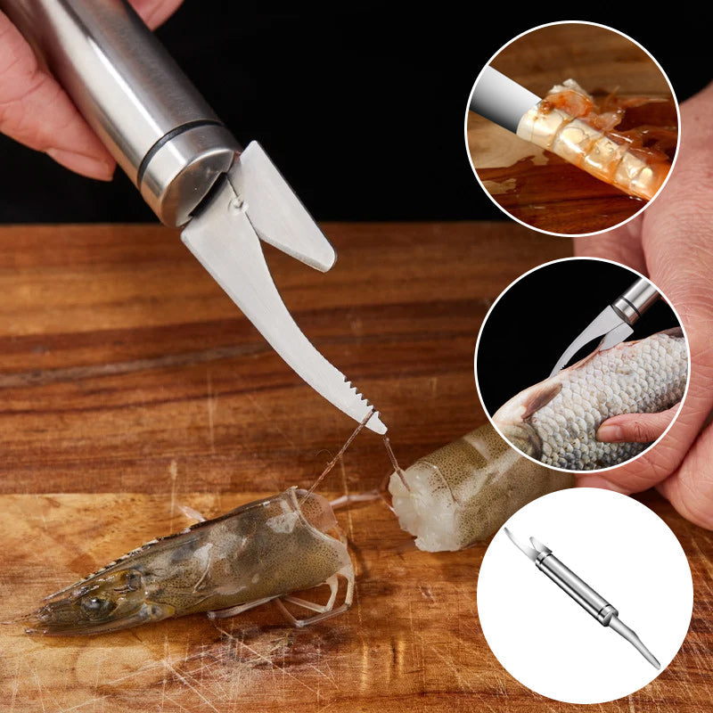 Couteau multifonctionnel Ă gueule de poisson 5 en 1