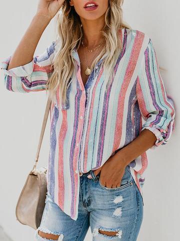 Chemise à rayures verticales