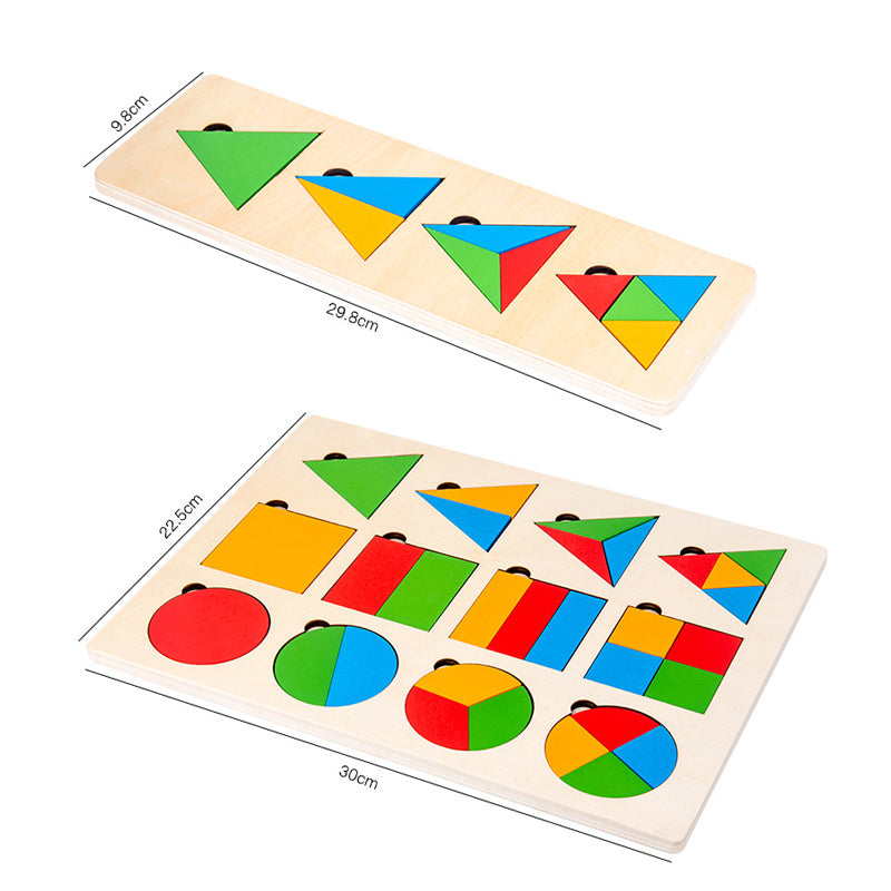 🖼️🎨Jeu de Tri en Bois avec Formes Géométriques🖼️