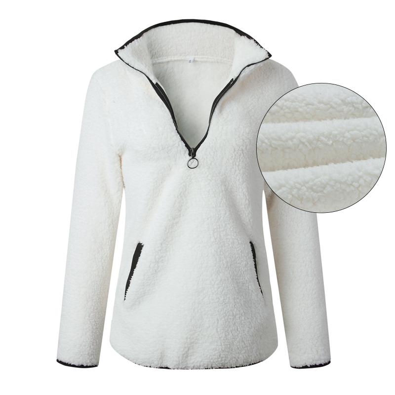Manteau Zippé À Manches Longues