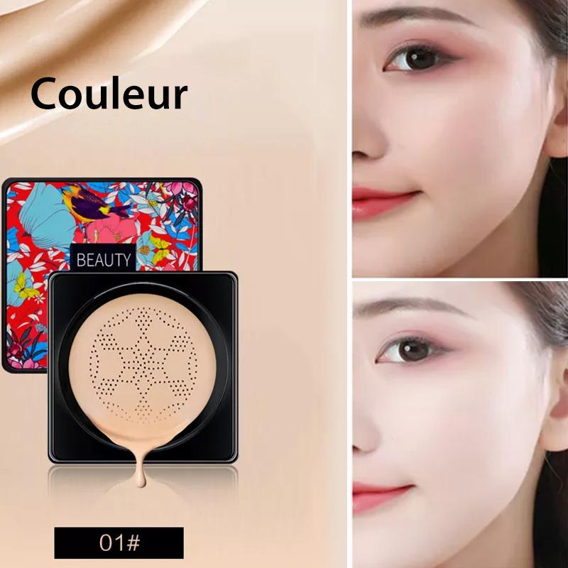 🌸Crème CC Correcteur Avec Pinceau de Champignon