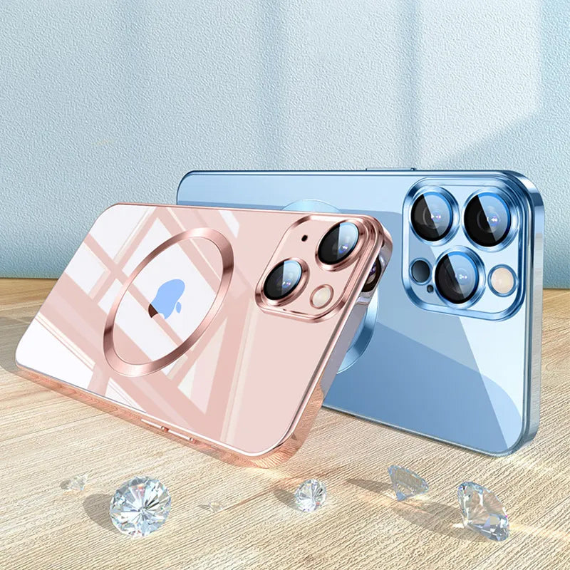 Galvanoplastie Charge magnétique sans fil Coque et skin iPhone