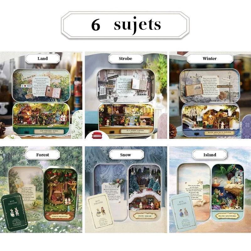 đ„Maison de poupĂ©e miniature 3D avec des jouets de bricolage lĂ©gers